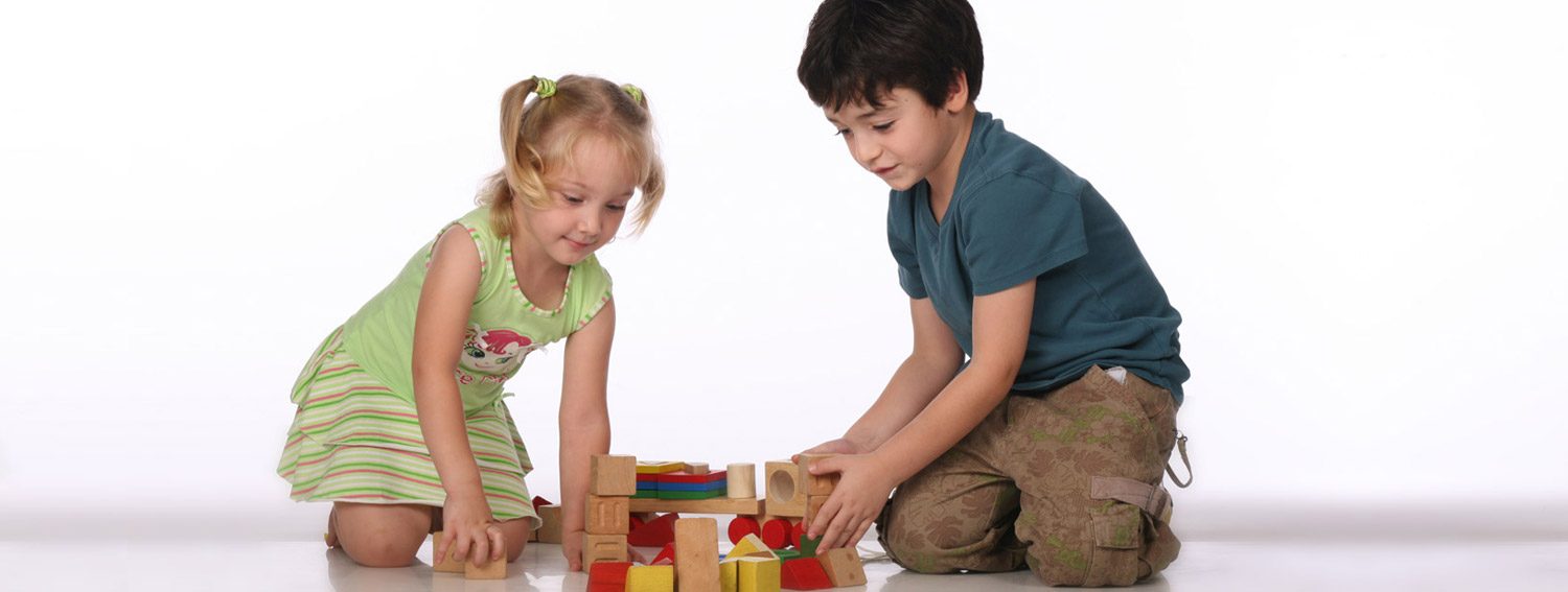 Kids Stacking Blocks